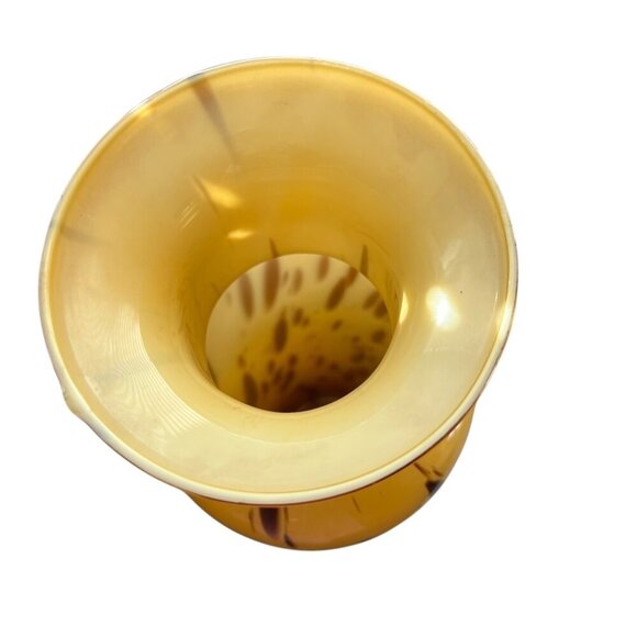 Tall Italian Art‎ Glass Vase Tortoise Shell Colorway - Picture 3 of 7